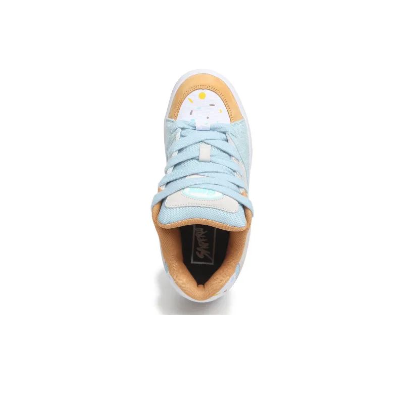 SINPERCO Anti Slip Wear Resistant Low Top Skateboard Shoes Unisex Whirlwind Ice Cream-4
