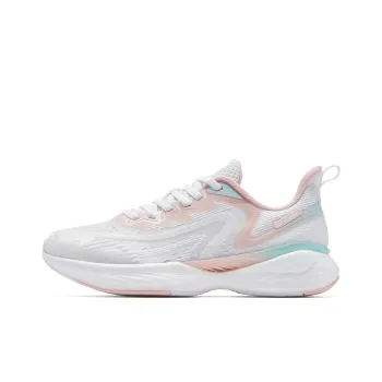 QIAODAN Flying Shadow Team1.0 Abrasion Resistant Lightweight Slip Resistant Low Top Running Shoes Women's White Pink