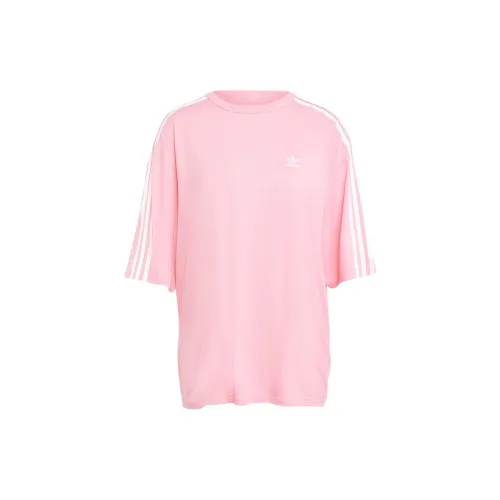 Adidas Originals 3-Stripes T-Shirts Women's Pink