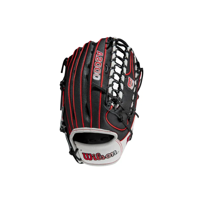 Wilson Baseball Gloves Hitting Gloves Top Grain Cow Leather Unisex Black Red-0