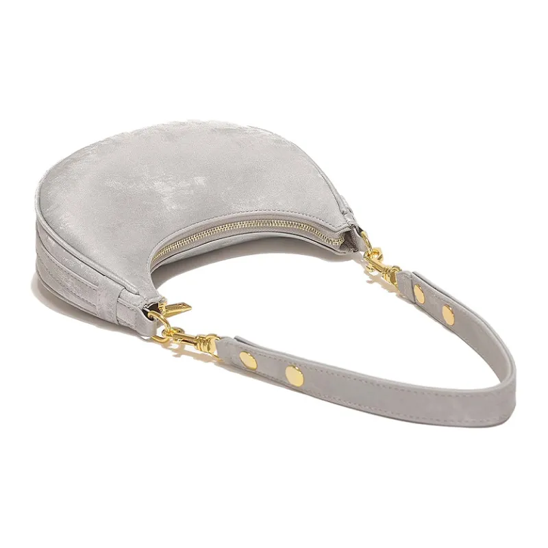 PT'SON PU Dumpling Bag Shoulder Bag Small Size Women's Silver-2