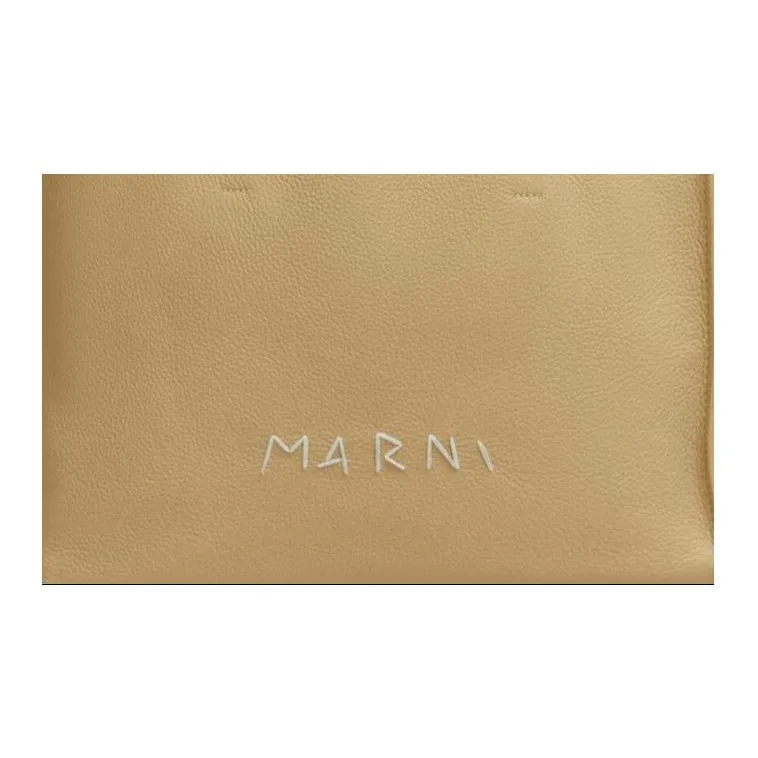 MARNI Museo Logo Embroidered Shopper Bag-3