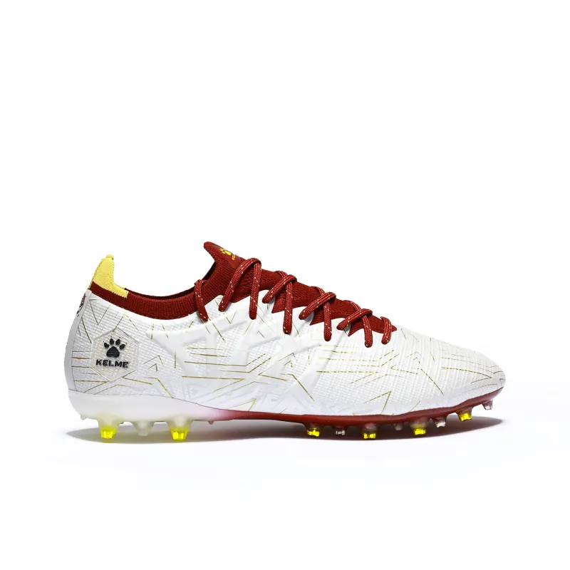 KELME Speed Electric 3.0 MG Rubber Short Studs Anti Slip Wear Resistant Soccer Shoes Unisex White Gold-1