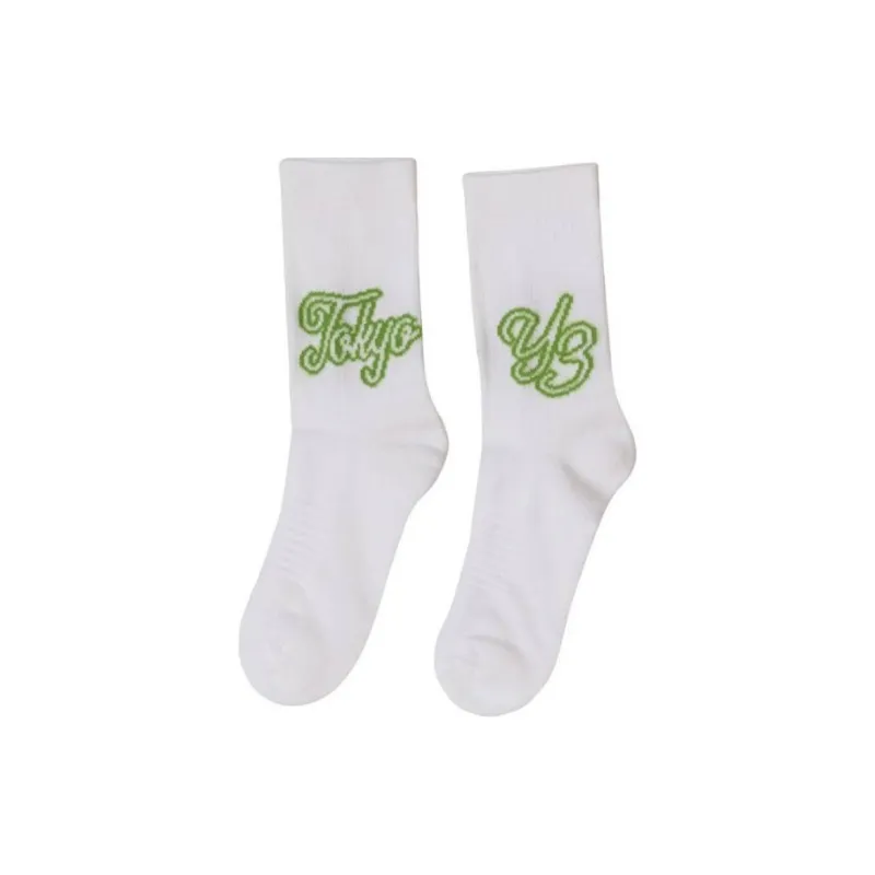 Y 3 Mid Calf Socks Men's 1 Pack White-0