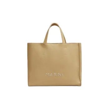 MARNI Museo Logo Embroidered Shopper Bag