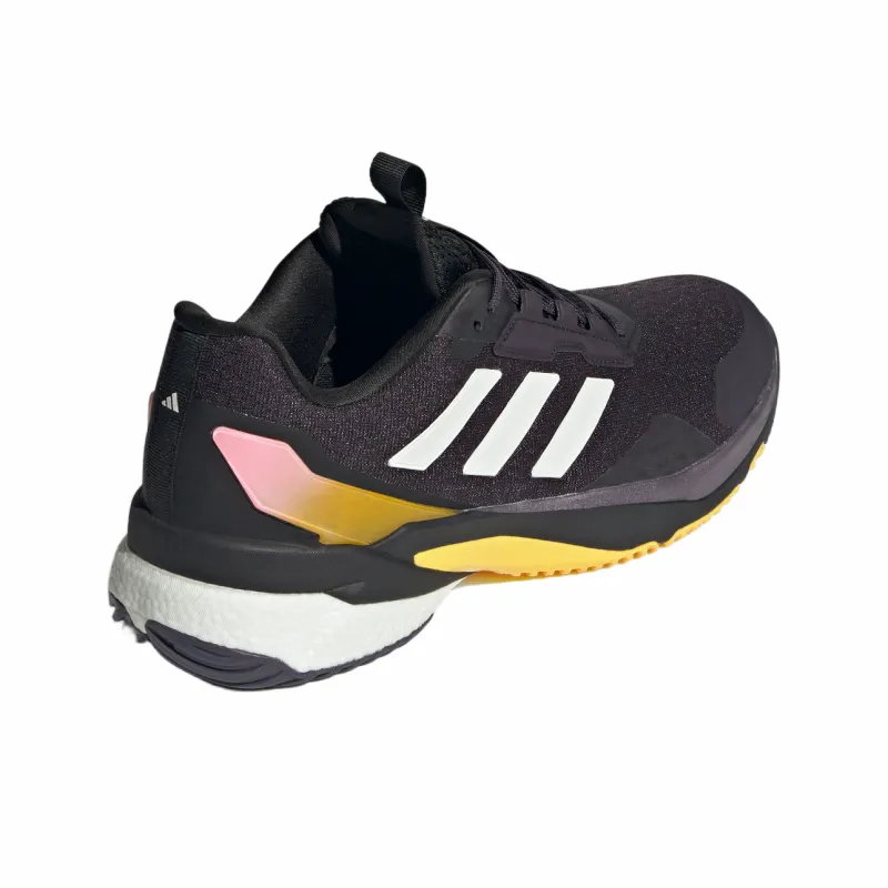 Adidas Crazyflight 5 Slip Resistant Low Top Training Shoes Men's Black White Yellow Pink-3