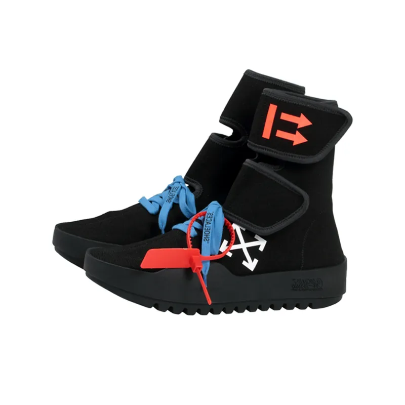OFF WHITE Motowrap Black Stylish Skateboarding Shoes Men's Black-3