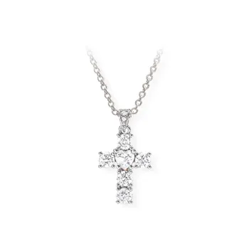 CHIARA FERRAGNI Zircon Water Coated 18K Gold Advanced Collarbone Chain Italian Lightweight Luxury Jewelry Unisex Silver