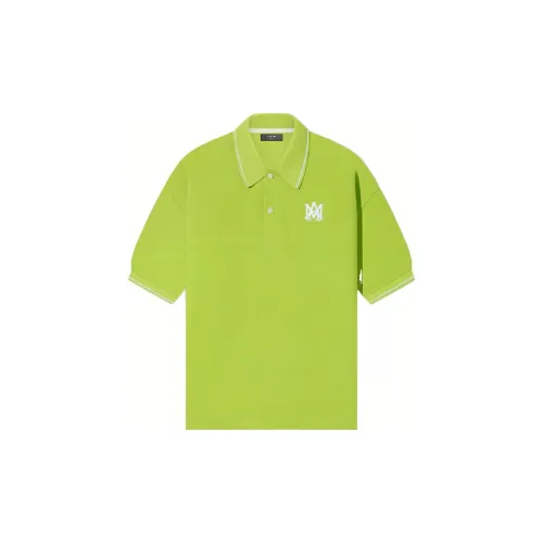 AMIRI Polo Shirts Men Yellow Green