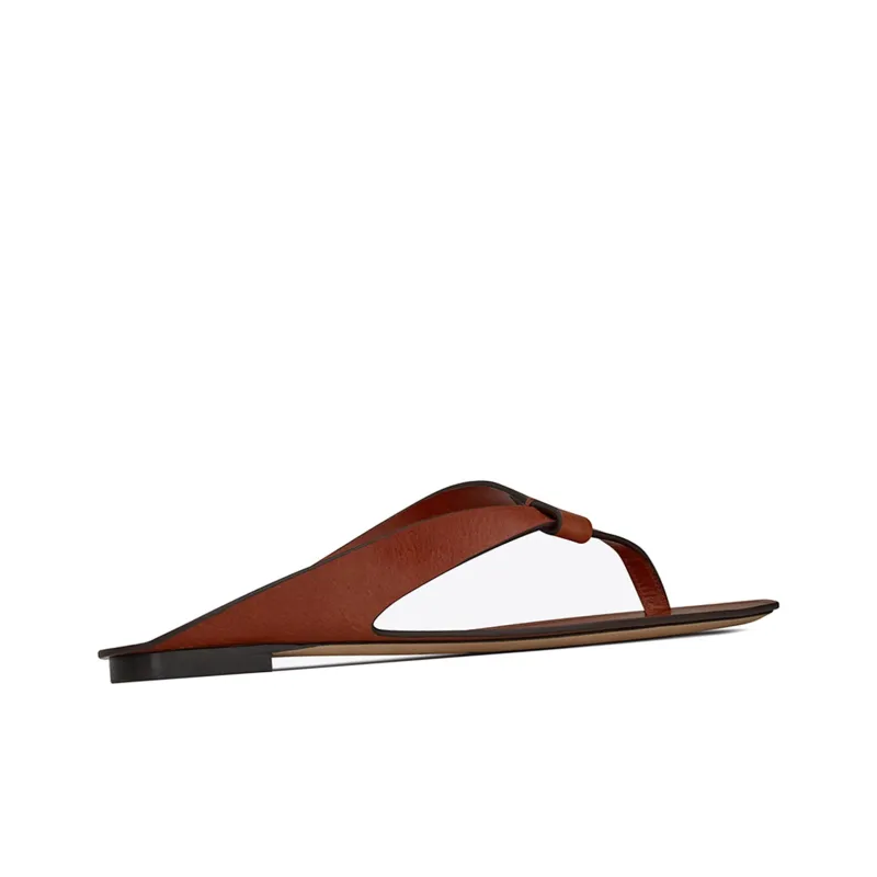 SAINT LAURENT Tower Leather Sandals-1
