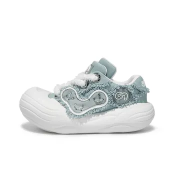 CN Cheese Head Shoes Anti Slip And Wear Resistant Lightweight Height Increasing Low Top Canvas Shoes Unisex Haze Blue