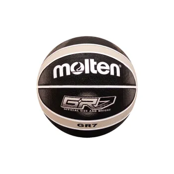 Molten Rubber Basketball Black Size 5 Size 6 Size 7 Training Match Unisex
