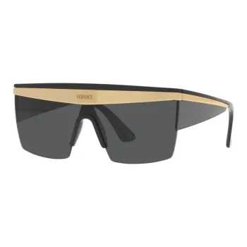 VERSACE Metal Irregular Shape Sunglasses Men's Black