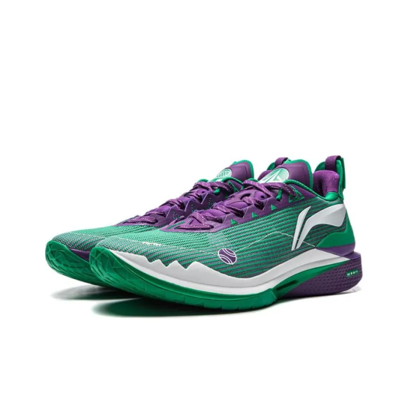 LINING JB2 Basketball Shoes Men Low Top Green White-2