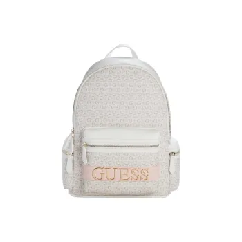 GUESS Faux Leather Backpack Women's Gray White