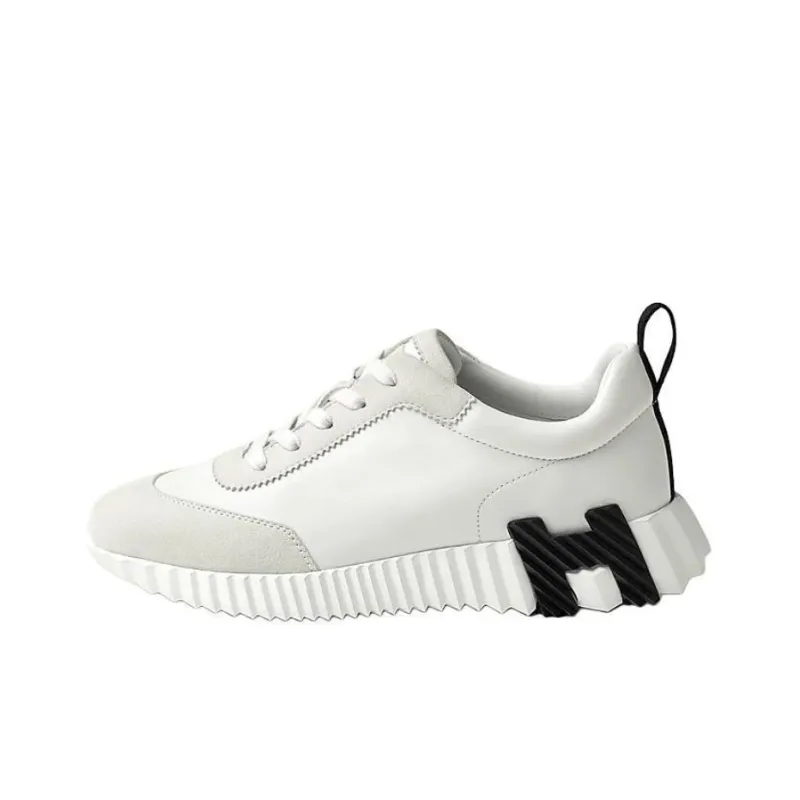 HERMES Bouncing Low Top Casual Shoes Women's White-0