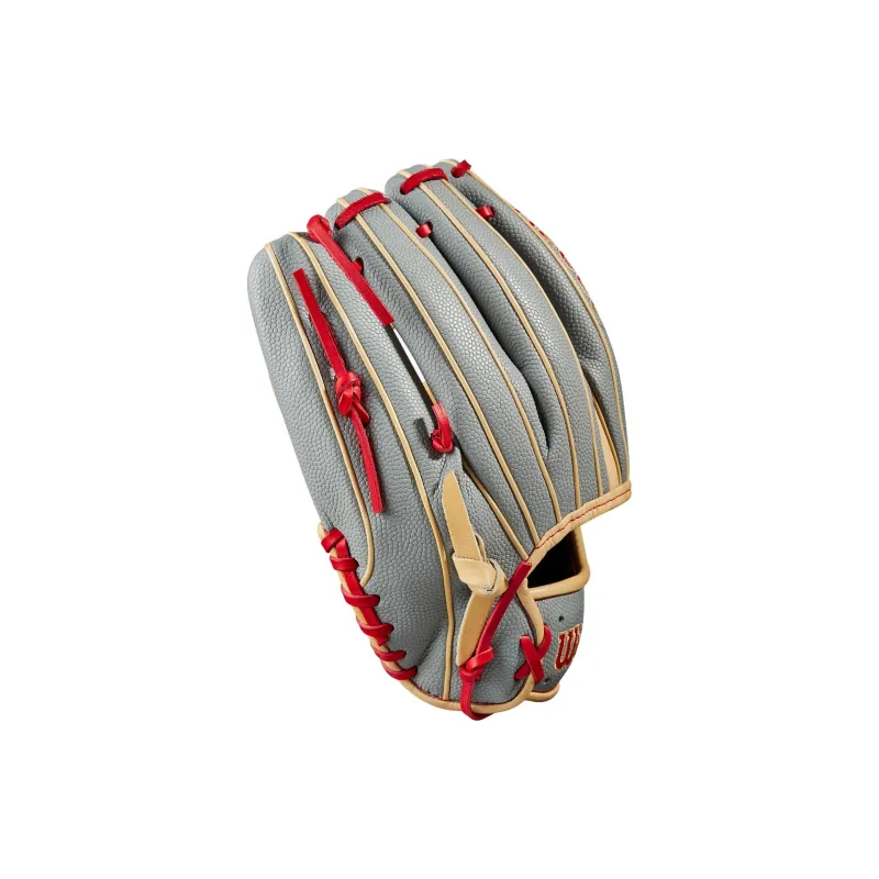 Wilson Baseball Gloves Hitting Gloves Top Grain Cow Leather Unisex Yellow Blue-2