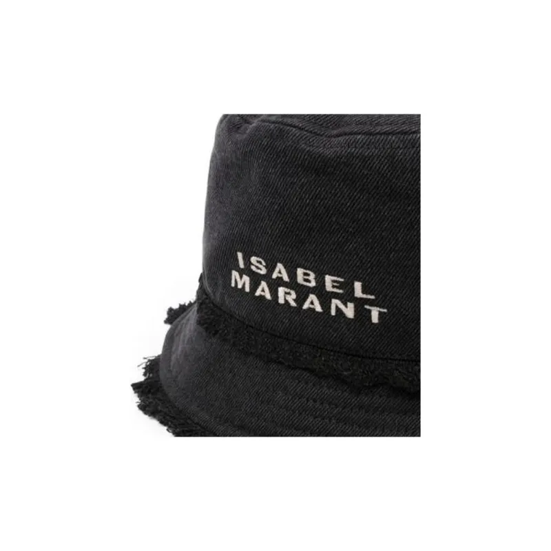ISABEL MARANT Bergen Logo-embroidered Denim Bucket Hat-2