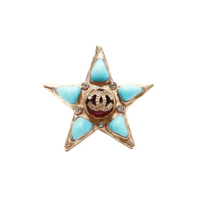 CHANEL Pre-Owned 2008 CC Star Brooch-1