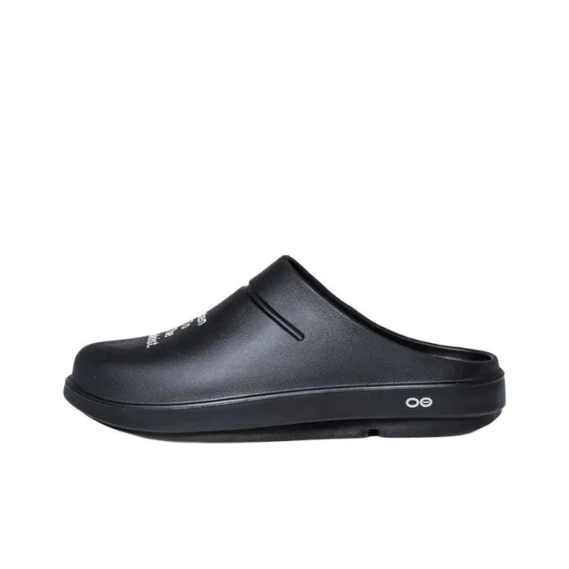 OOFOS x Takahiromiyashita Thesoloist Wrap toe Slippers Men's Black-0