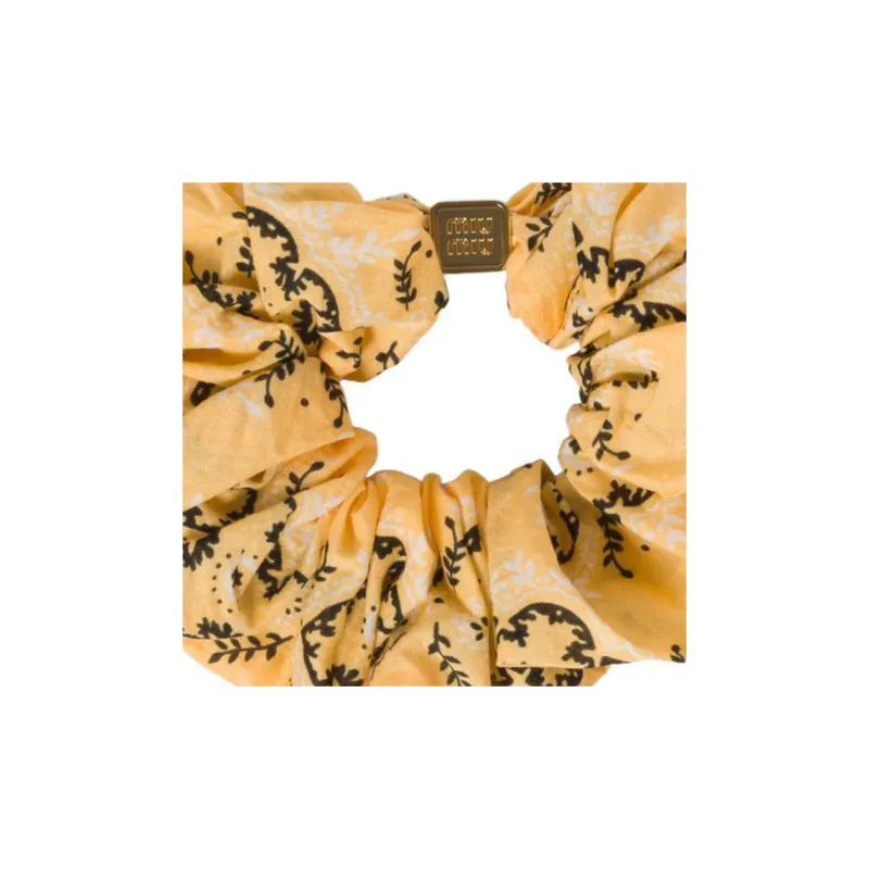MIU MIU Fabric Hair Tie Women's Yellow-1