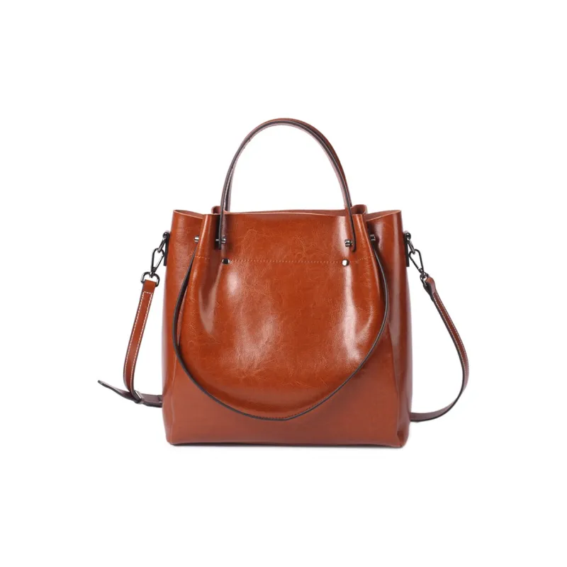 TTaG．baG Cow Leather Shoulder Bag Crossbody Bag Handbag Women's Black/Coffee/Brown/Blue/Red-4