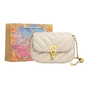BRINCH Pu Chain Bag, Crossbody Bag, Shoulder Bag Women's White Black