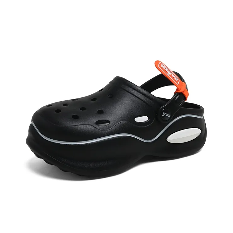 EXULL Q Clog 5cm Women's Black White-1