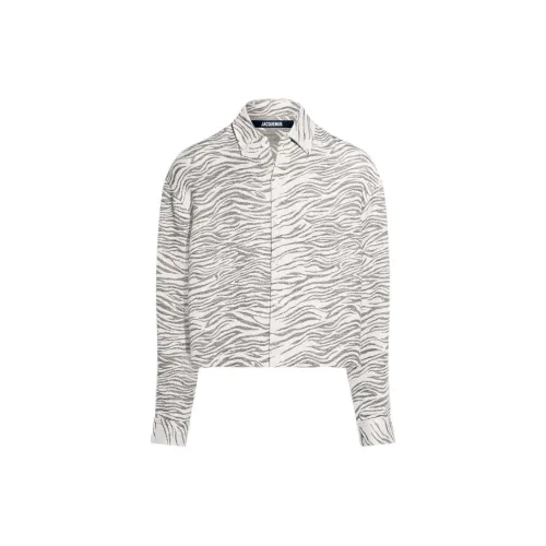 Jacquemus Shirts Men Jacquard Zebra Black