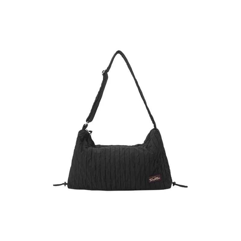 SEM/R Nylon Dumpling Bag Shoulder Bag Medium Size Women's Milk White 10501 Pink Purple 70002 Black 90001-8