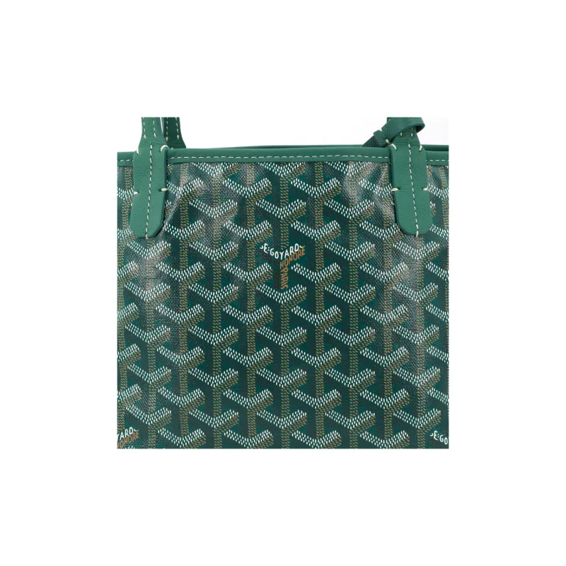 GOYARD Anjou Calfskin Tote Bag, Shopping Bag, Shoulder Bag, Handbag Mini Women's Green-6