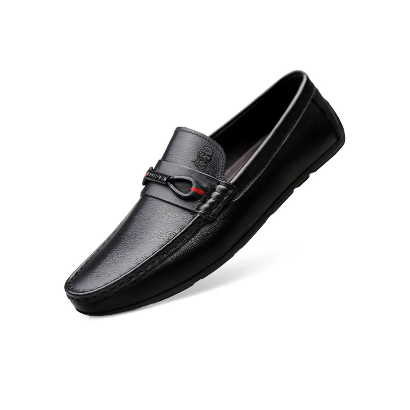LAORENTOU Dress Shoes Men Low Top Black/White-1
