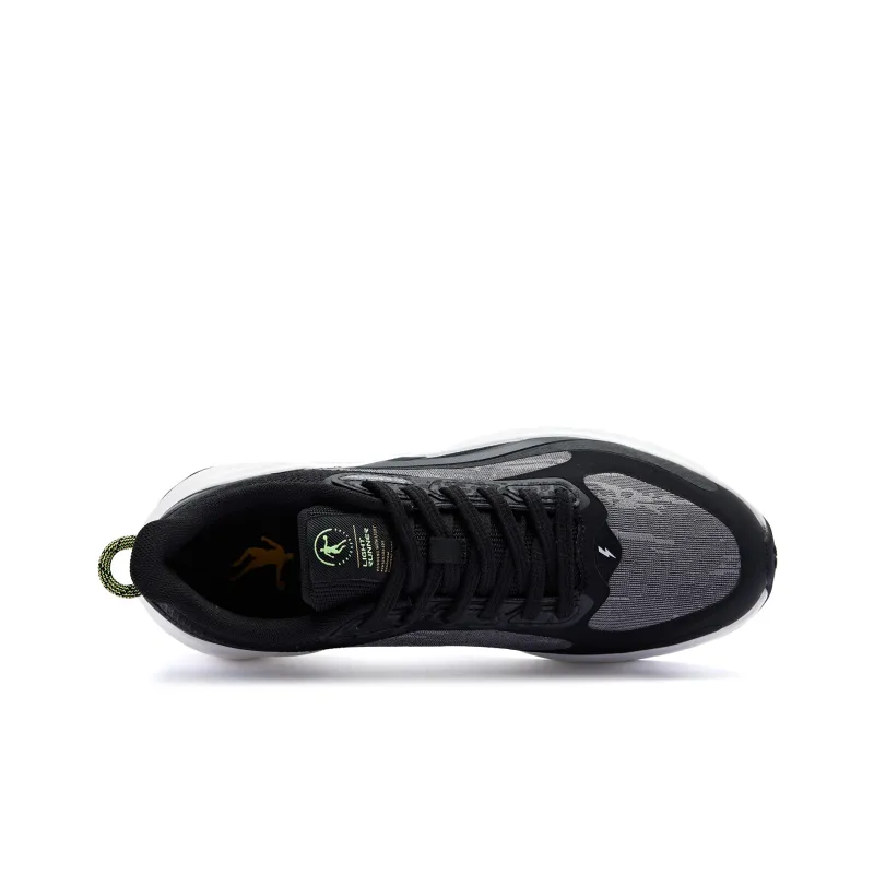 QIAODAN Streamer 4.0 Cushioning, Wear Resistant Low Top Running Shoes Men's Black White-3