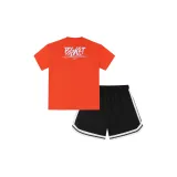 T-shirt Noir Côtelé Avec Encolure
