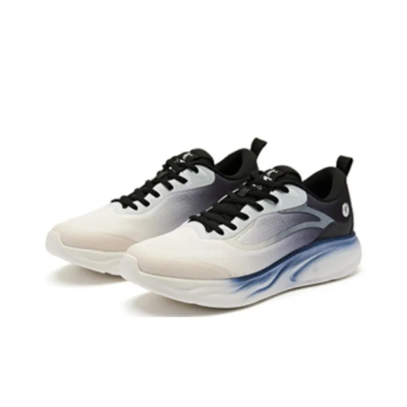 QIAODAN Light 1.0 Durable Breathable Low-Top Casual Running Shoes Men's Black White-2