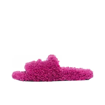Balenciaga Cities Paris Furry Slides 'Pink' Women's