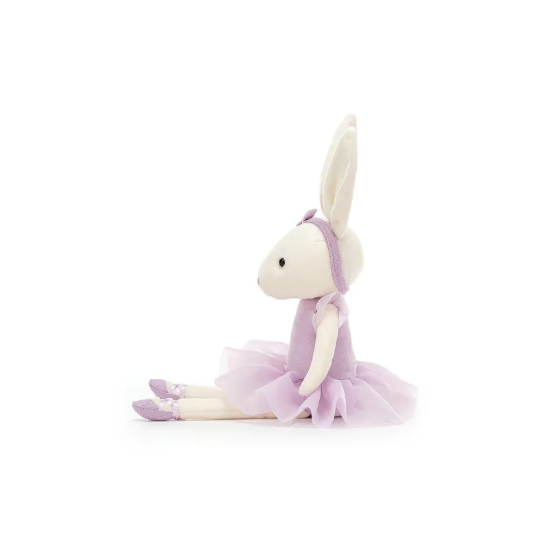 JELLYCAT Rotating Ballet Little Rabbit Purple Lilac Dolls Plush Doll 18cm/27cm Height-1