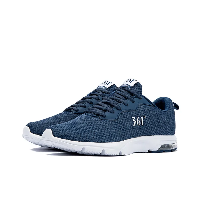 361° Cushioning Breathable Low Top Casual Running Shoes Men's Blue White-2