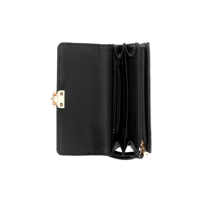GUESS Faux Leather Cell Phone Pouch Clutch Regular Women's Black-2