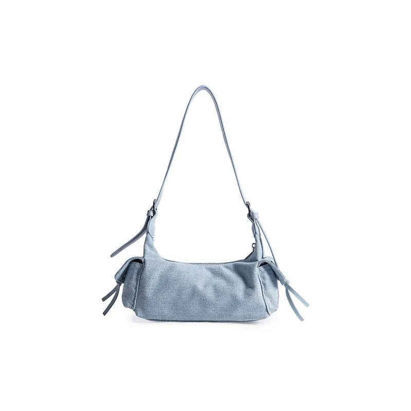 Dubaolu Fabric Shoulder Bag Women's Light Blue/Dark Blue-7