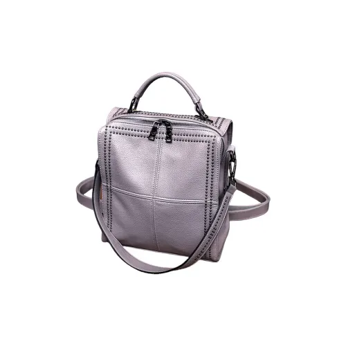 TTaG．baG Cow Leather Portable One Shoulder Backpack Regular Women's Gray/Pink/Black