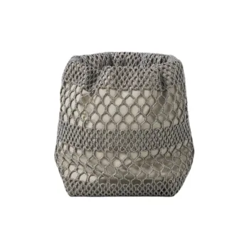Brunello Cucinelli Precious Net Embroidery Bucket Bags Shoulder Bag Crossbody Bag Women's Taupe