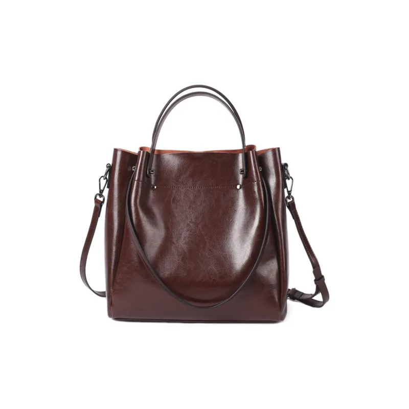 TTaG．baG Cow Leather Shoulder Bag Crossbody Bag Handbag Women's Black/Coffee/Brown/Blue/Red-2