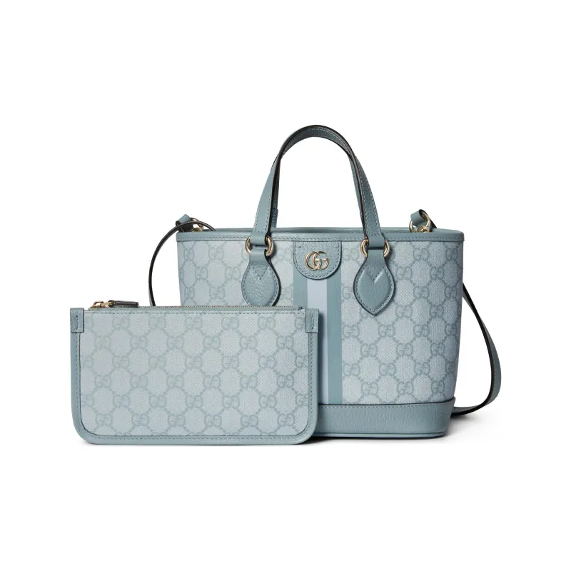GUCCI Ophidia Supreme Canvas Canvas Bag Tote Bag Shopping Bag Shoulder Bag Crossbody Bag Handbag Mini Women's Gray Blue-1
