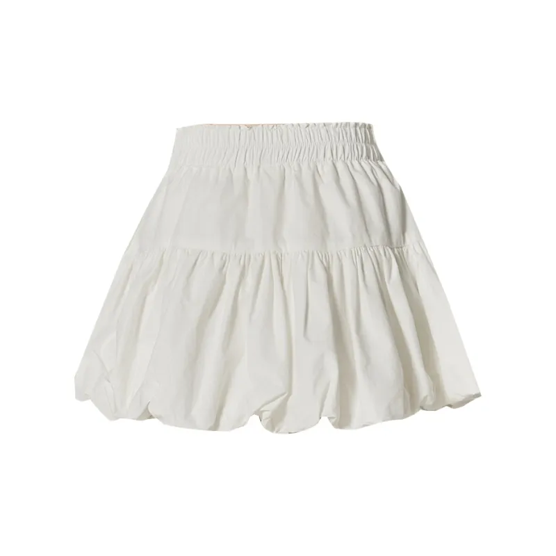 Enhanced Casual Short Skirts Women's White-1