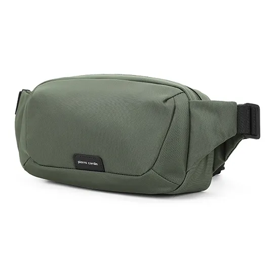 PIERRE CARDIN Fabric Messenger Bag, Crossbody Bag, Shoulder Bag Small Size Men's Black-7