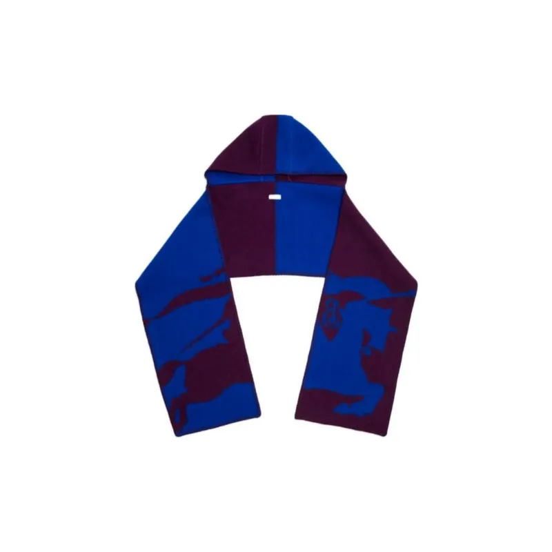 Burberry EKD print Wool Hood Scarf-1