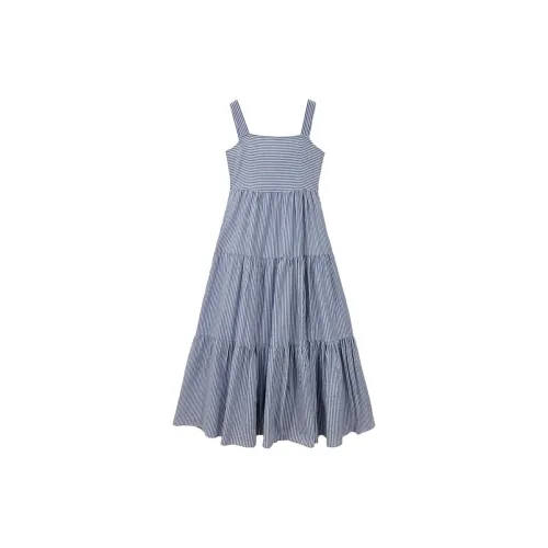 PLANE DRIFT Slip Dresses Women's Blue Stripes