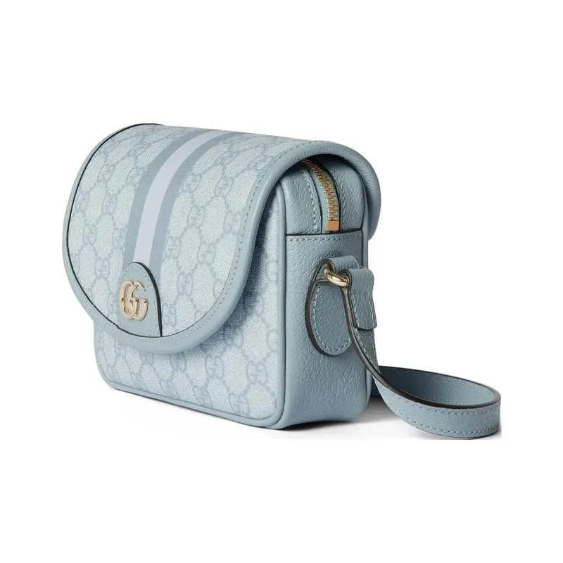 GUCCI Ophidia Supreme Canvas Bag, Crossbody Bag, Shoulder Bag Women's Gray Blue-1