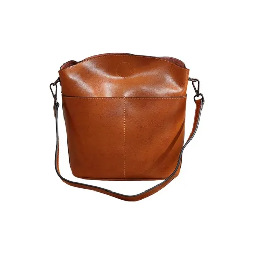 TTaG．baG Oil Wax Cow Leather Crossbody Bag, Shoulder Bag Women's Brown/Burgundy/Black/Green